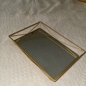 Elegant Gold Mirrored Tray